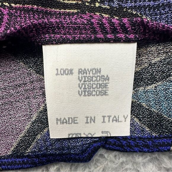 Mondo‎ Di Marco Shirt Mens 1X Big Colorful Abstract Disco Funky Rayon Italy NEW - Picture 12 of 16